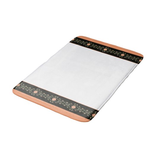 Zwart en wit met perzikkleurig badmat (Gekanteld)