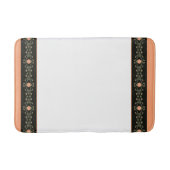 Zwart en wit met perzikkleurig badmat (Voorkant)