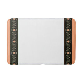 Zwart en wit met perzikkleurig badmat