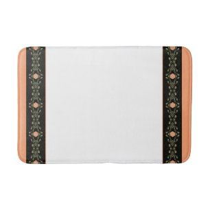 Zwart en wit met perzikkleurig badmat