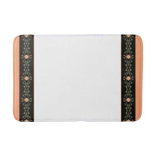 Zwart en wit met perzikkleurig badmat (Voorkant)