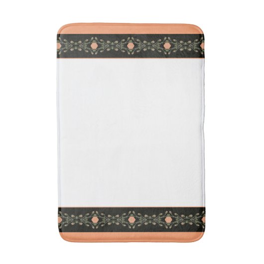 Zwart en wit met perzikkleurig badmat (Voorkant Verticaal)