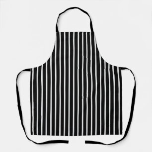 zwart en wit met zwarte pinstripes  schort