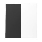 Zwart En Wit Midden Pas Aan Notitieblok (Voorkant)