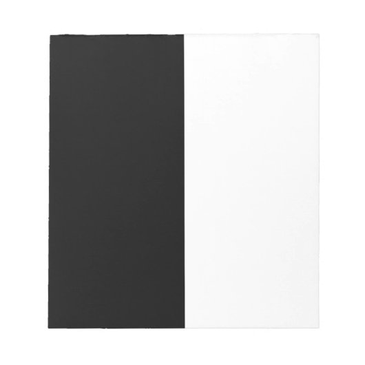 Zwart En Wit Midden Pas Aan Notitieblok (Voorkant)