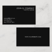 Zwart en wit minimaal basisVisitekaartje Visitekaartje (Voorkant / Achterkant)