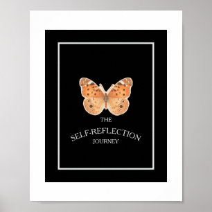 Zwart en Wit Minimaal Geleid Zelfreflectie Dagboek Poster