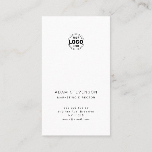 Zwart en wit minimaal individueel Visitekaartje (Achterkant)