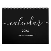Zwart en Wit Minimalistisch 2027 Kalender (Hoes)