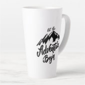 Zwart en Wit Minimalistisch Latte Mok (Rechterhoek)