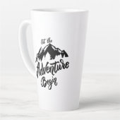 Zwart en Wit Minimalistisch Latte Mok (Linkerhoek)