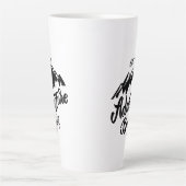 Zwart en Wit Minimalistisch Latte Mok (Voorkant)