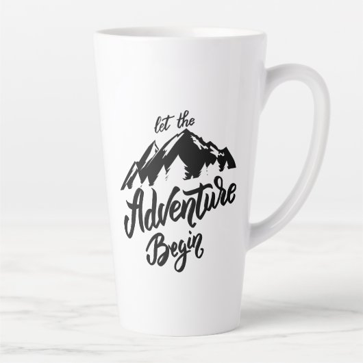 Zwart en Wit Minimalistisch Latte Mok (Rechts)