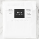 Zwart en wit Minimalistisch Overvloeilabel voor sp Rechthoekige Sticker (Tas)