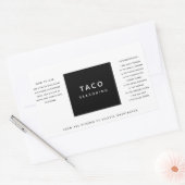 Zwart en wit Minimalistisch Overvloeilabel voor sp Rechthoekige Sticker (Envelop)