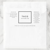 Zwart en wit Minimalistisch Overvloeilabel voor sp Rechthoekige Sticker (Tas)