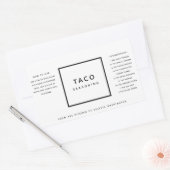 Zwart en wit Minimalistisch Overvloeilabel voor sp Rechthoekige Sticker (Envelop)