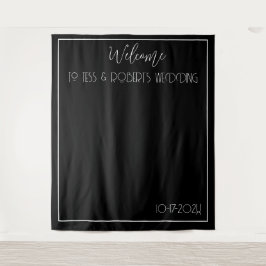 Zwart en wit minimalistisch  wandkleed