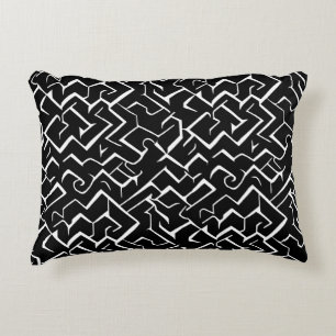 Zwart en wit model Modern Gothic Accent Kussen
