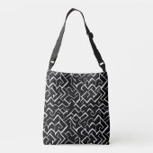 Zwart en wit model | Modern Gothic Crossbody Tas (Achterkant)