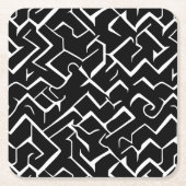 Zwart en wit model | Modern Gothic Kartonnen Onderzetters (Voorkant)