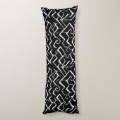 Zwart en wit model | Modern Gothic Lichaamskussen (Achterkant (Verticaal))