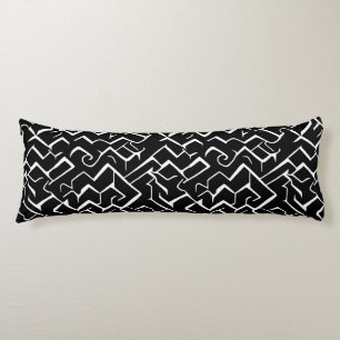 Zwart en wit model   Modern Gothic Lichaamskussen