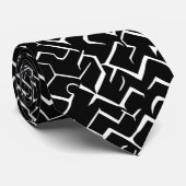 Zwart en wit model | Modern Gothic Stropdas (Opgerold)