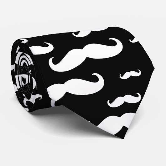 Zwart en wit model stropdas (Opgerold)