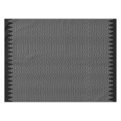 Zwart en wit modern Abstract geometrisch ontwerp Tafelkleed (Voorkant (Horizontaal))