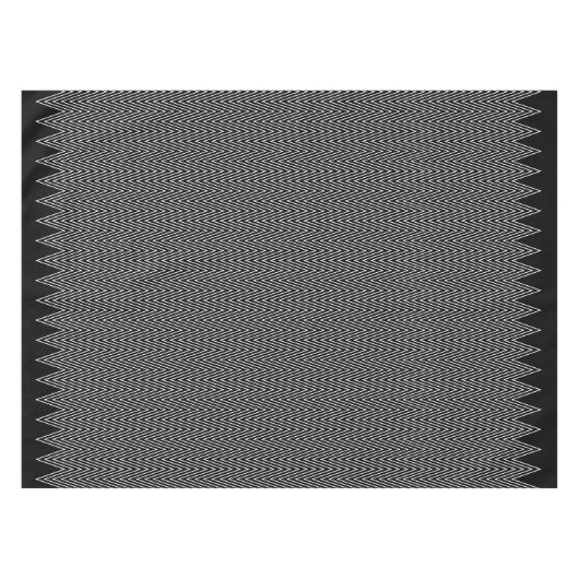 Zwart en wit modern Abstract geometrisch ontwerp Tafelkleed (Voorkant (Horizontaal))