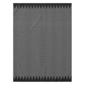 Zwart en wit modern Abstract geometrisch ontwerp Tafelkleed (Voorkant)