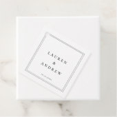 Zwart en wit Modern Classic Minimalist Bedankjes Labels (In situ)