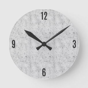 Zwart en wit, modern, concreet patroon ronde klok