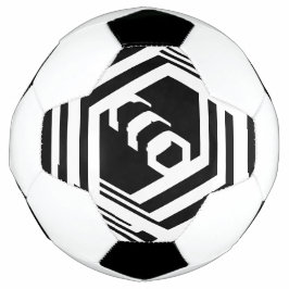 Zwart en wit Modern Cool Geometric Voetbal