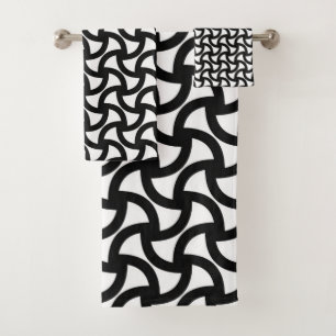 Zwart en wit modern elegant  bad handdoek