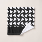Zwart en wit modern elegante monogram bad handdoek (Wasdoekje)