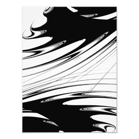 Zwart en wit modern foto afdruk (Voorkant)