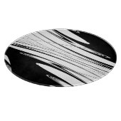 Zwart en wit modern glas snijplank (Hoek)