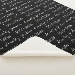 Zwart en wit Modern Keepsake Baby Custom Sherpa Deken
