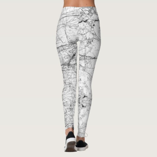 Zwart en wit modern leggings (Achterkant)