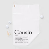 Zwart en wit modern leuk neef/neefje definitie golfhanddoek (Insitu)