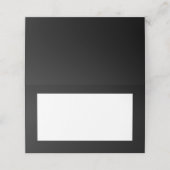 Zwart en wit modern minimalistisch plaatskaartje (Buitenkant ongevouwen)