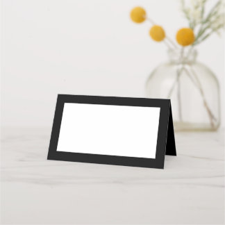 Zwart en wit modern minimalistisch plaatskaartje