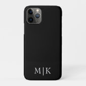 Zwart en wit | Modern monogram Case-Mate iPhone Case (Achterkant)
