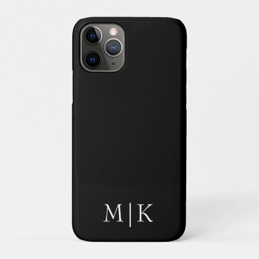 Zwart en wit | Modern monogram Case-Mate iPhone Case (Achterkant)