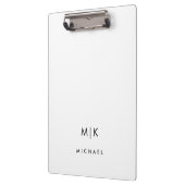 Zwart en wit | Modern monogram Klembord (Links)