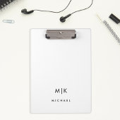 Zwart en wit | Modern monogram Klembord