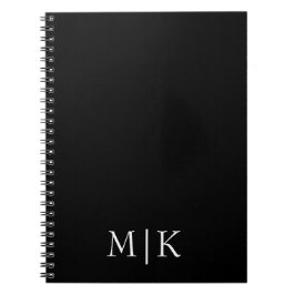 Zwart en wit | Modern monogram Notitieboek