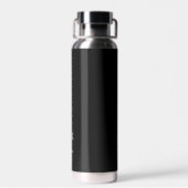 Zwart en wit | Modern monogram Waterfles (Achterkant)